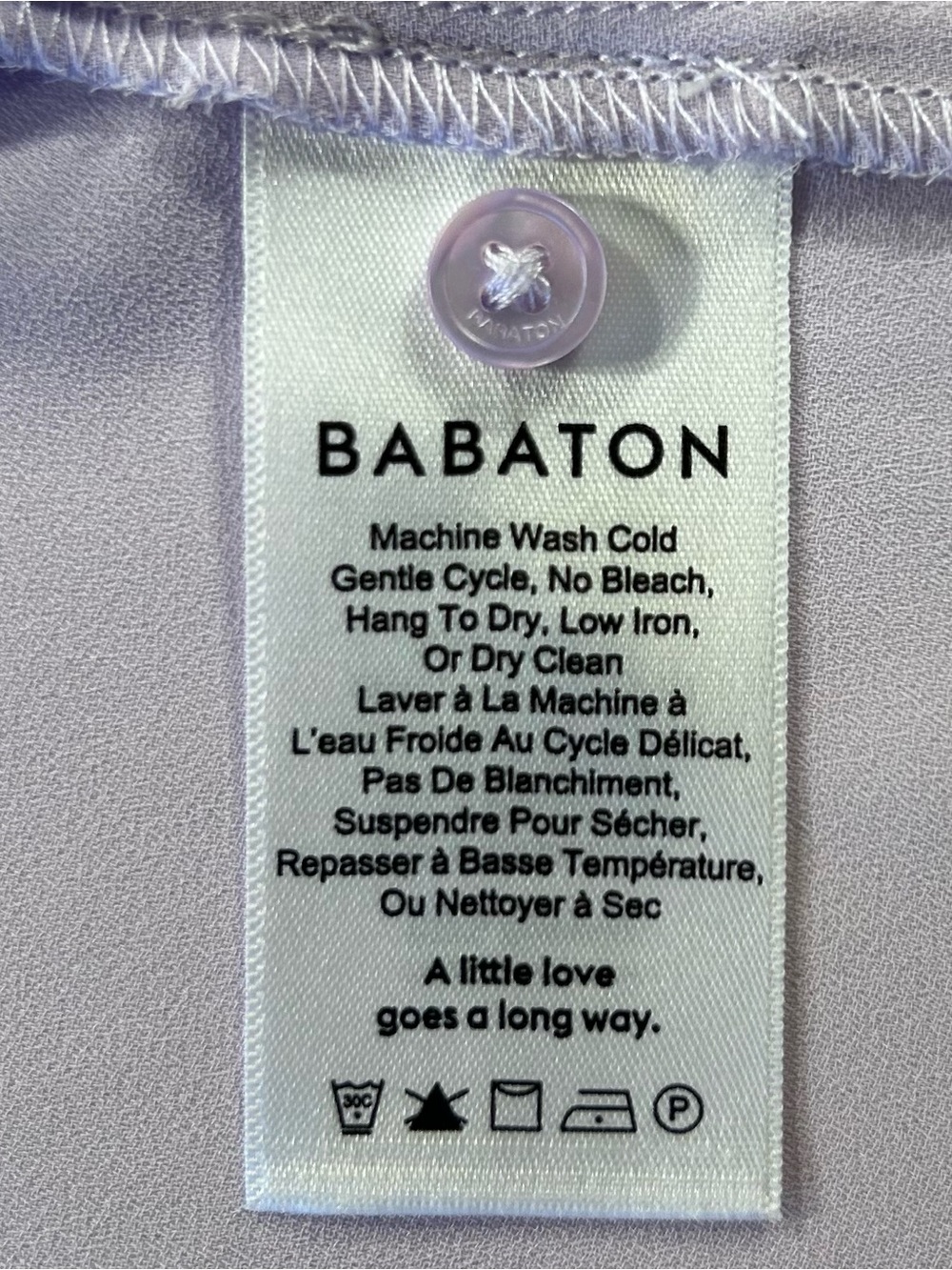Aritzia Babaton Piero Blouse Lilac Lavender Bow Tie Neck Top Small - Picture 5 of 13